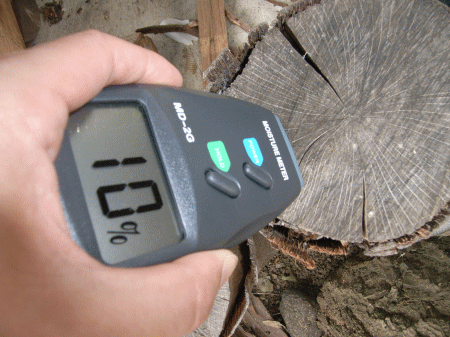 薪の乾燥度合いを計る