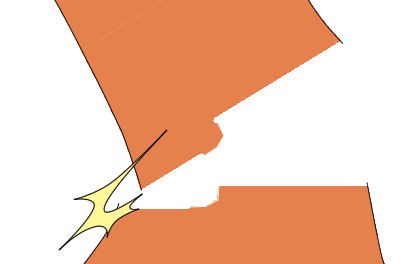 受け口がない場合、木が跳ねて後ろに来る